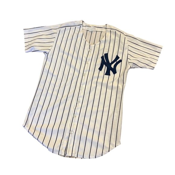 Vintage 80's New York Yankees Stitched Home White MLB Jersey Men's Small - Picture 4 of 6